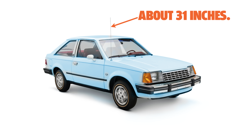 Illustration for article titled Why Cars Don't Have Those Long Antennas Anymore